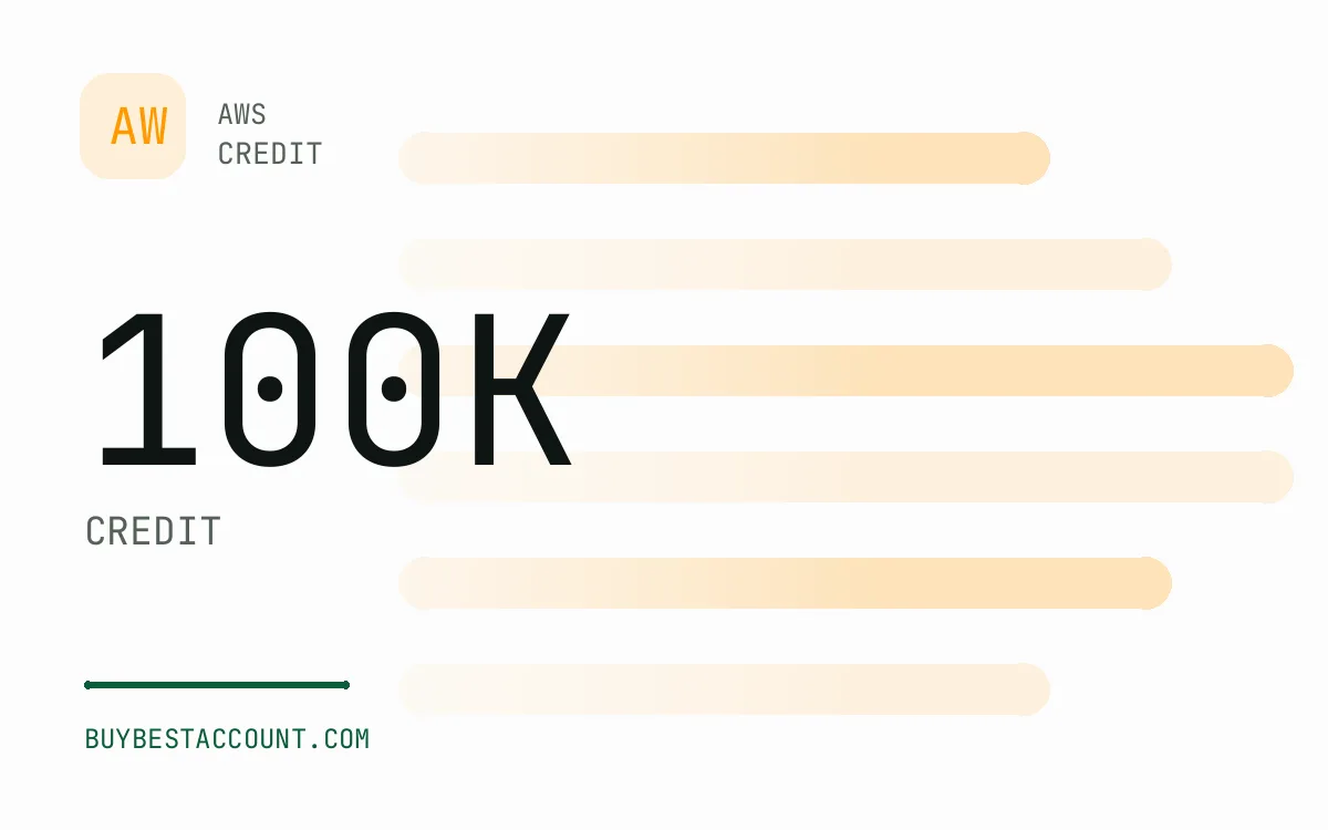 Specification panel showing 100K credit for the AWS 100K Credit Account