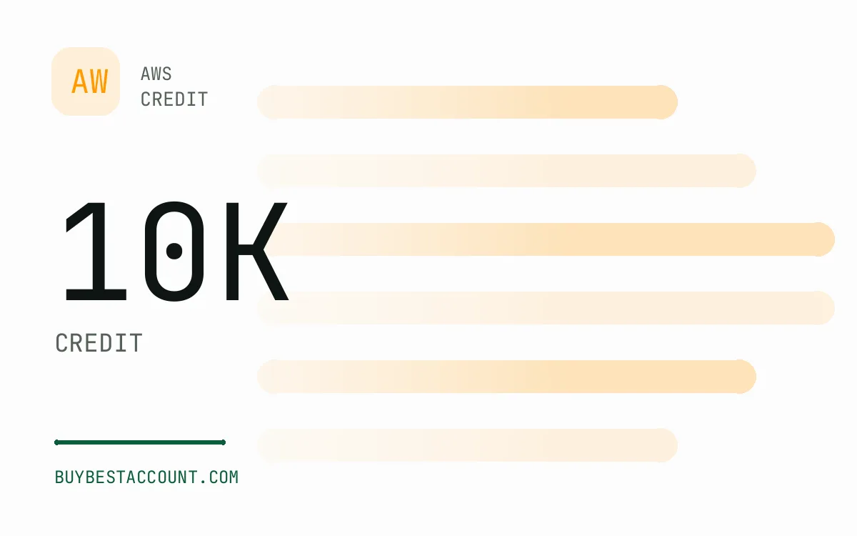 Specification panel showing 10K credit for the AWS 10K Credit Account