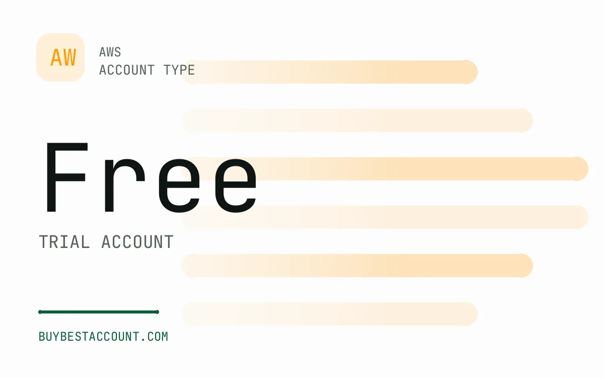 Specification panel showing Free trial account for the AWS Free Trial