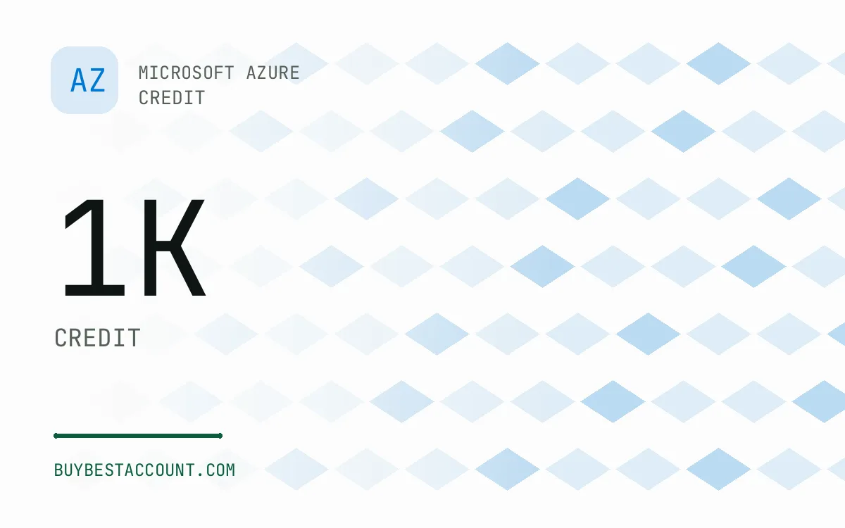 Specification panel showing 1K credit for the Azure 1K Credit Account