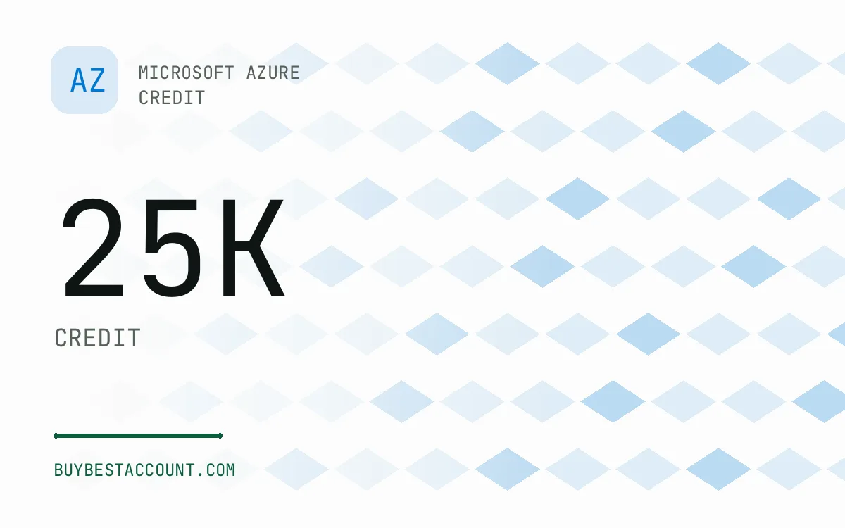 Specification panel showing 25K credit for the Azure 25K Credit Account