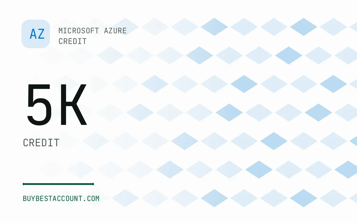 Specification panel showing 5K credit for the Azure 5K Credit Account