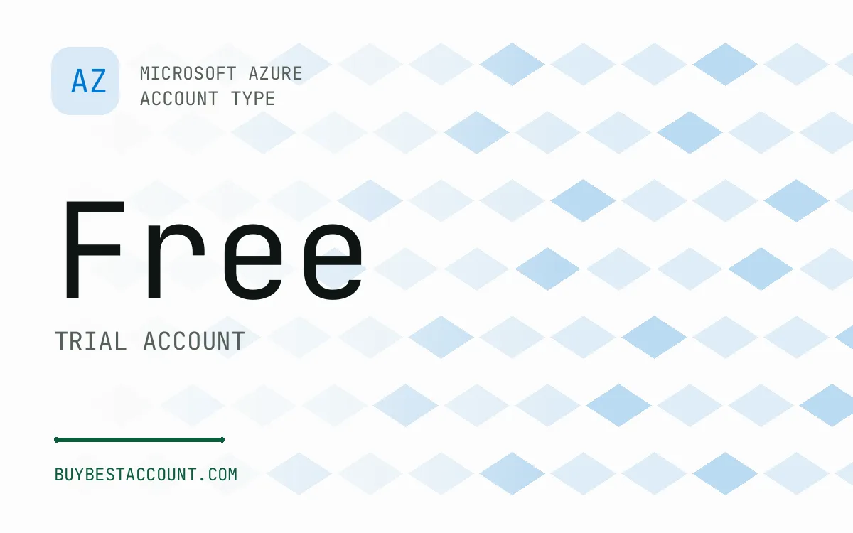 Specification panel showing Free trial account for the Azure Free Trial