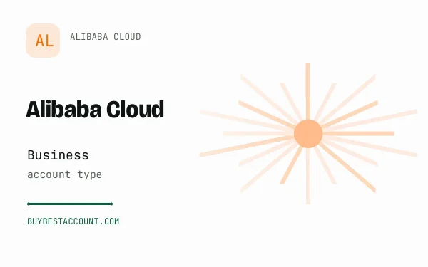 Alibaba Business Account, a verified Alibaba Cloud account with Business account type