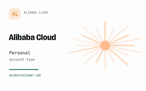 Alibaba Personal Account, a verified Alibaba Cloud account with Personal account type