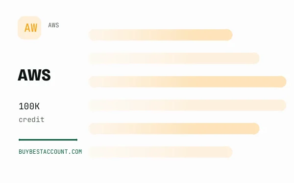 AWS 100K Credit Account, a verified AWS account with 100K credit
