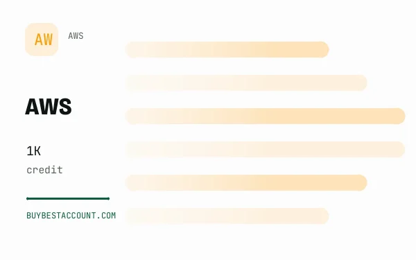 AWS 1K Credit Account, a verified AWS account with 1K credit