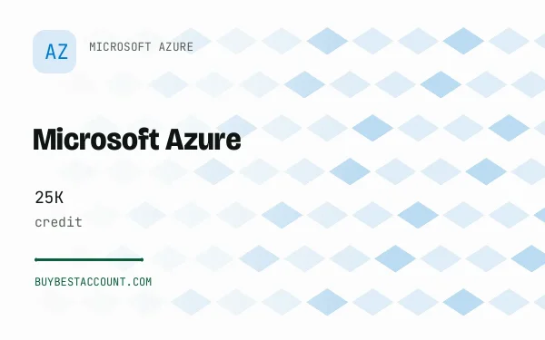 Azure 25K Credit Account, a verified Microsoft Azure account with 25K credit