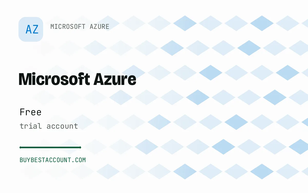 Azure Free Trial, a verified Microsoft Azure account with Free trial account