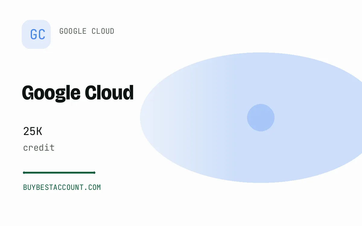 GCP 25K Credit Account, a verified Google Cloud account with 25K credit