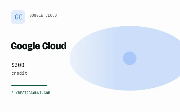 GCP $300 Credit Account, a verified Google Cloud account with $300 credit