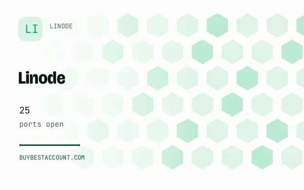 Linode 25 Port Open Account, a verified Linode account with 25 ports open
