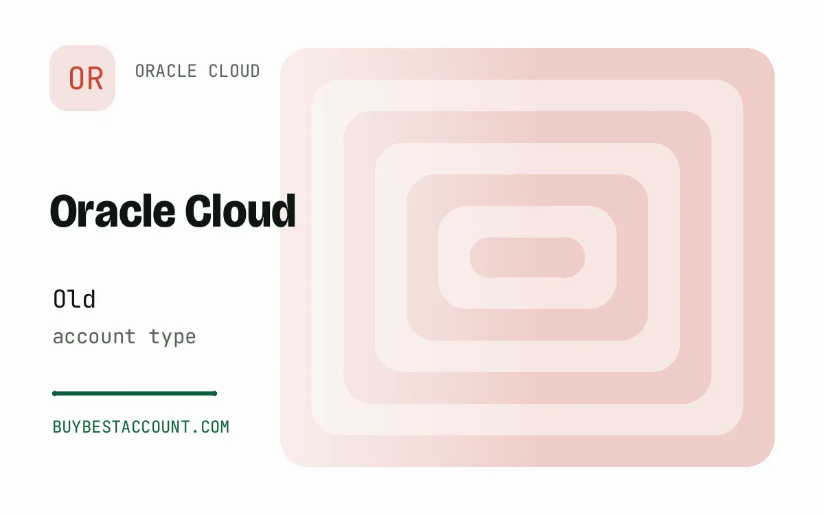 Oracle Old Account, a verified Oracle Cloud account with Old account type