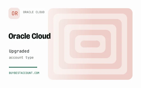 Oracle Upgraded Account, a verified Oracle Cloud account with Upgraded account type