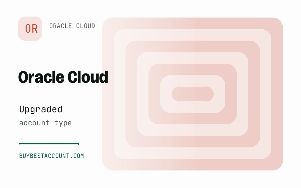 Oracle Upgraded Account, a verified Oracle Cloud account with Upgraded account type