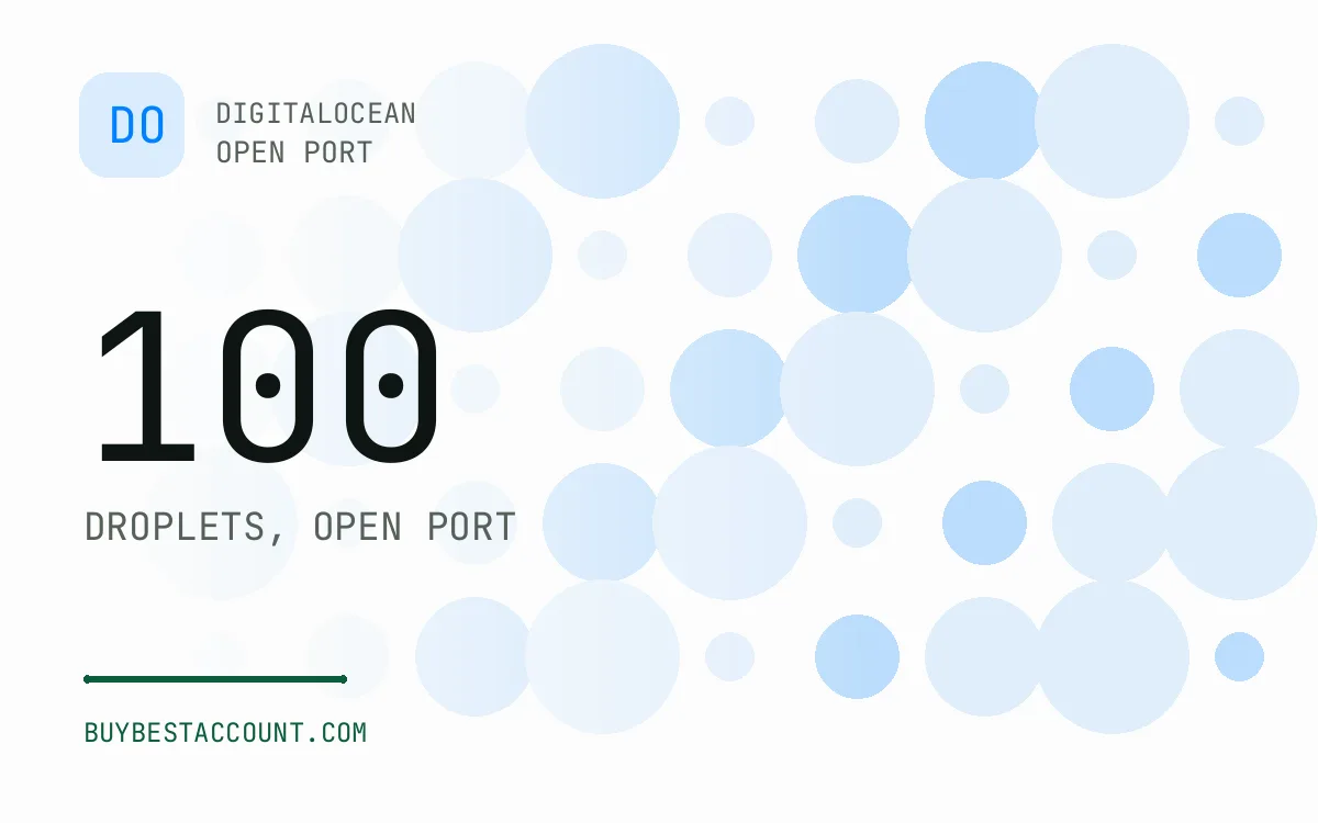 Specification panel showing 100 droplets, open port for the DigitalOcean Open Port 100 Droplet