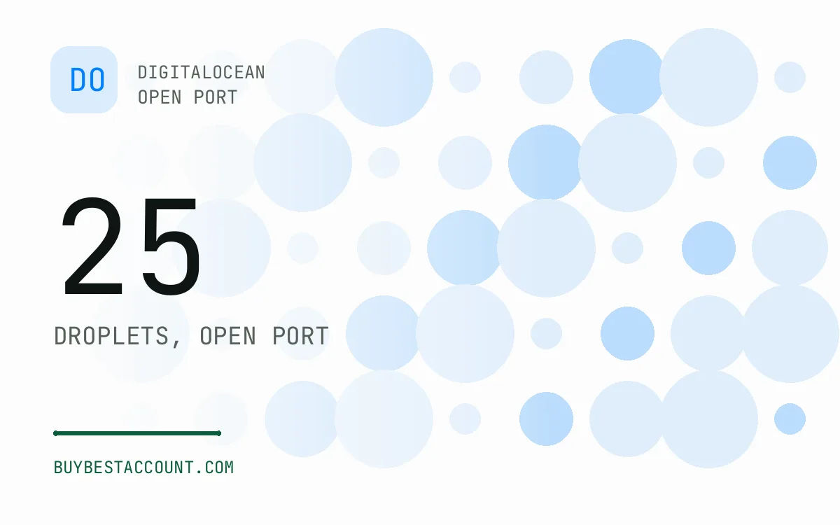 Specification panel showing 25 droplets, open port for the DigitalOcean Open Port 25 Droplet