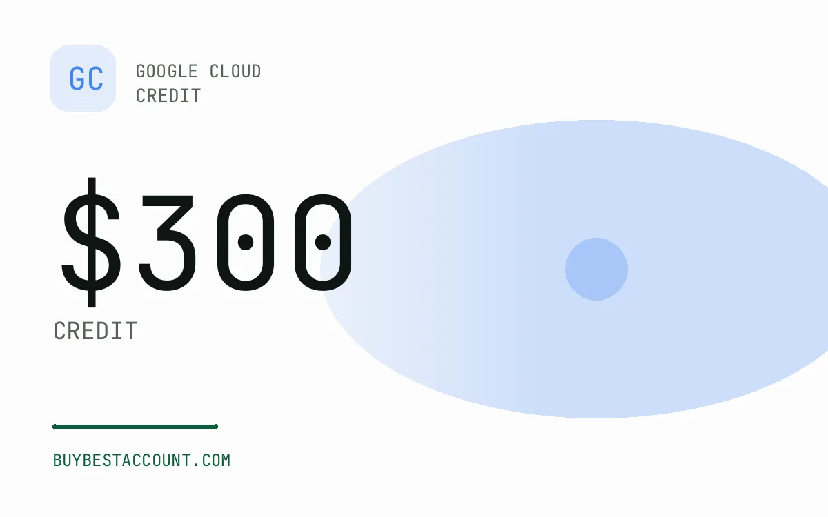 Specification panel showing $300 credit for the GCP $300 Credit Account