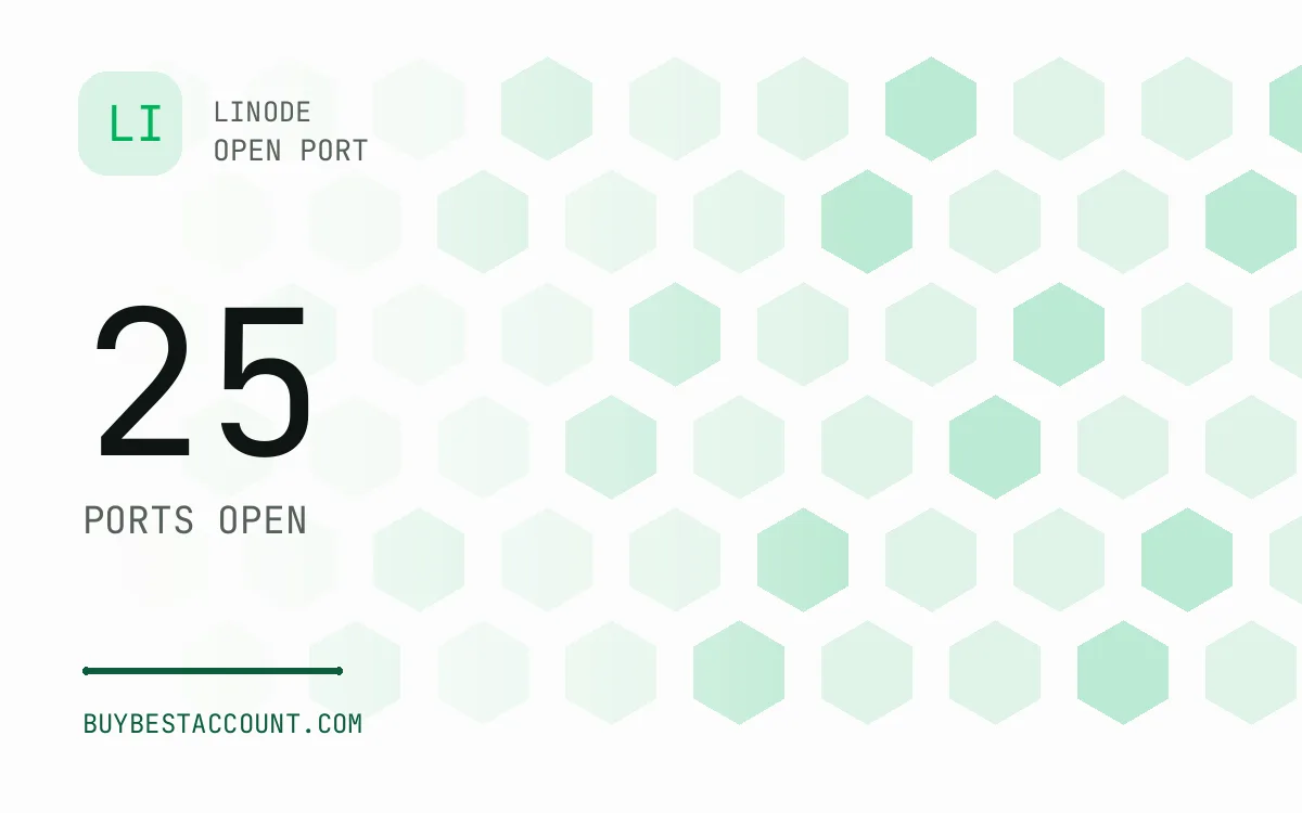 Specification panel showing 25 ports open for the Linode 25 Port Open Account