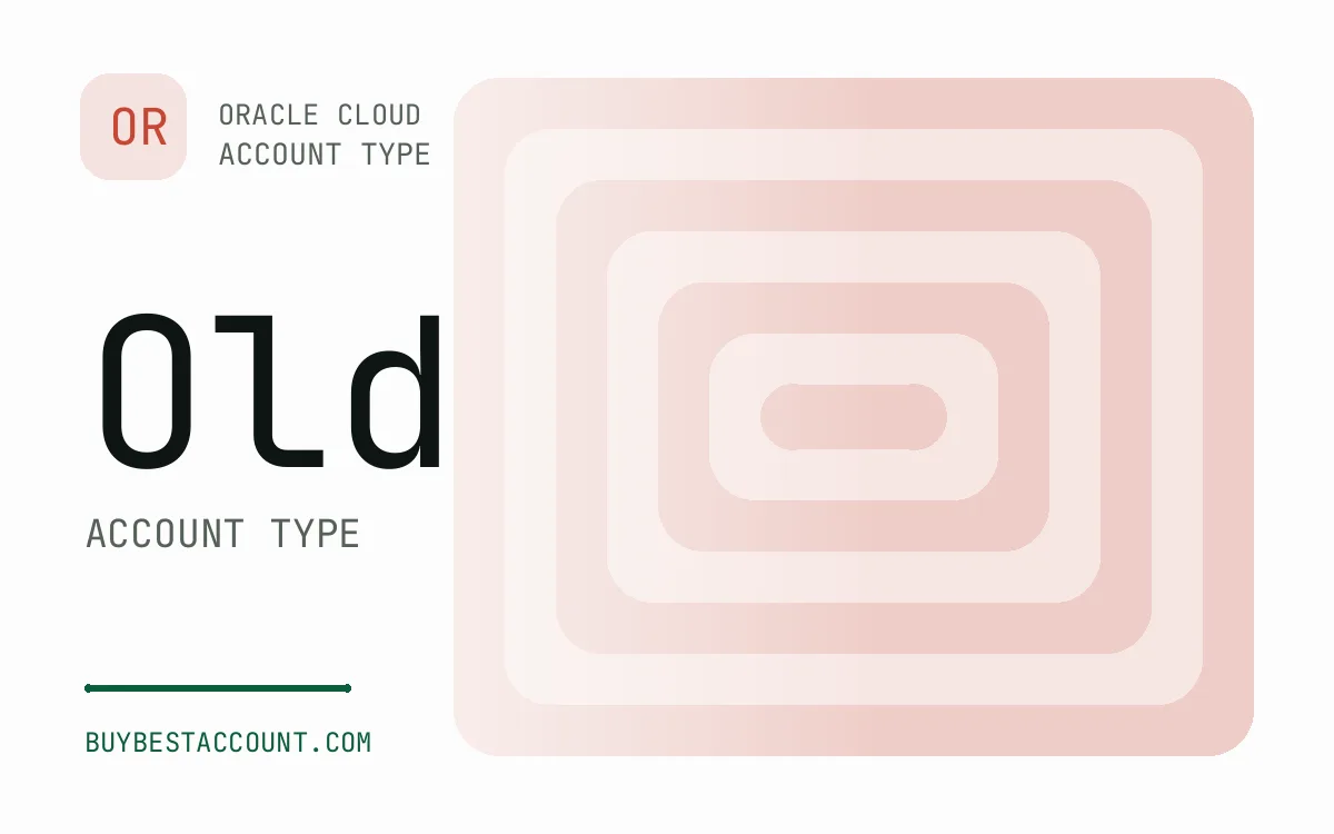 Specification panel showing Old account type for the Oracle Old Account